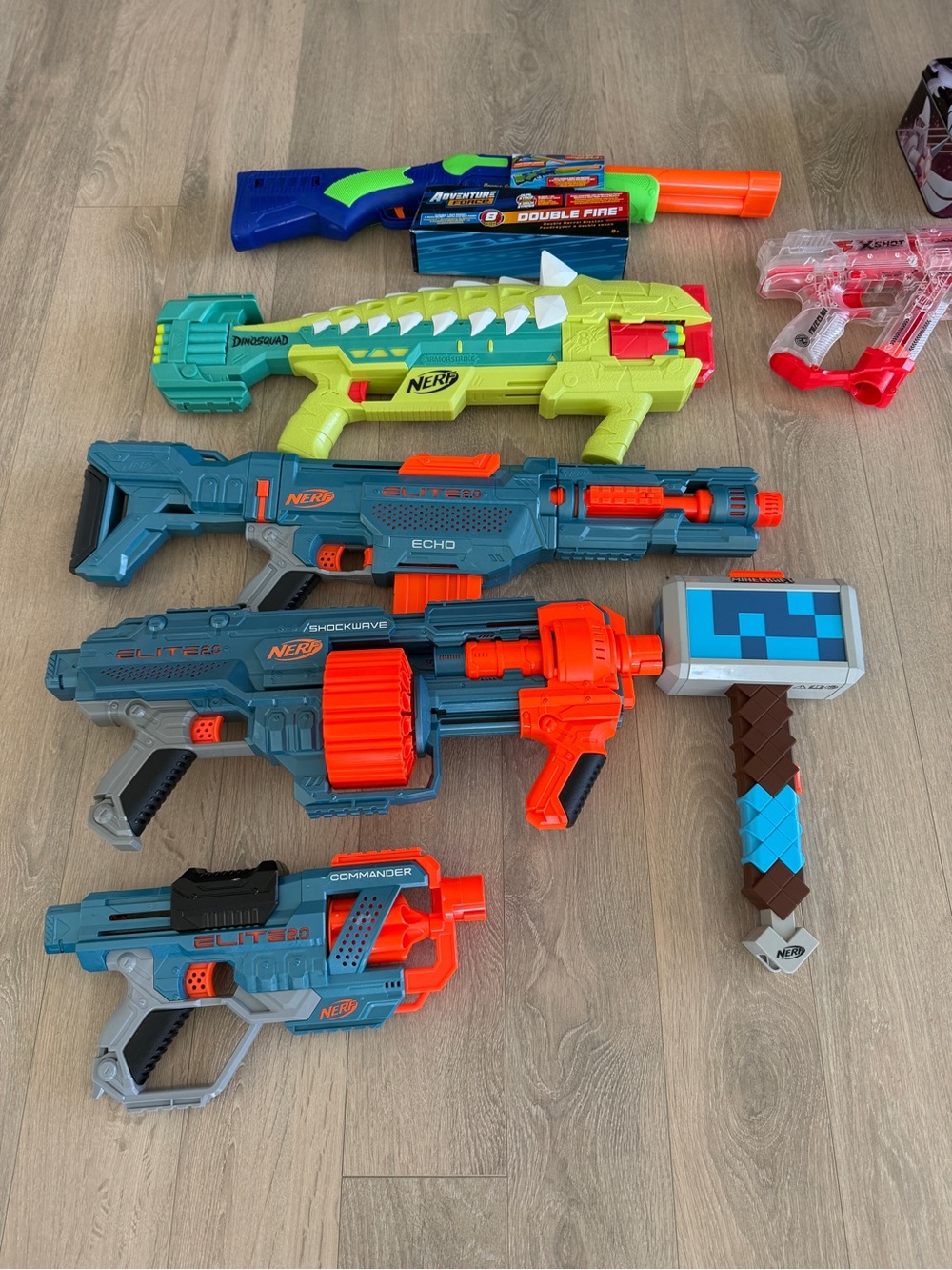 Nerf Blaster Bundle in Blue, Green, Orange, Teal and Gray